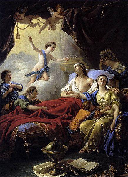 Louis Jean Francois Lagrenee Allegory on the Death of the Dauphin Sweden oil painting art